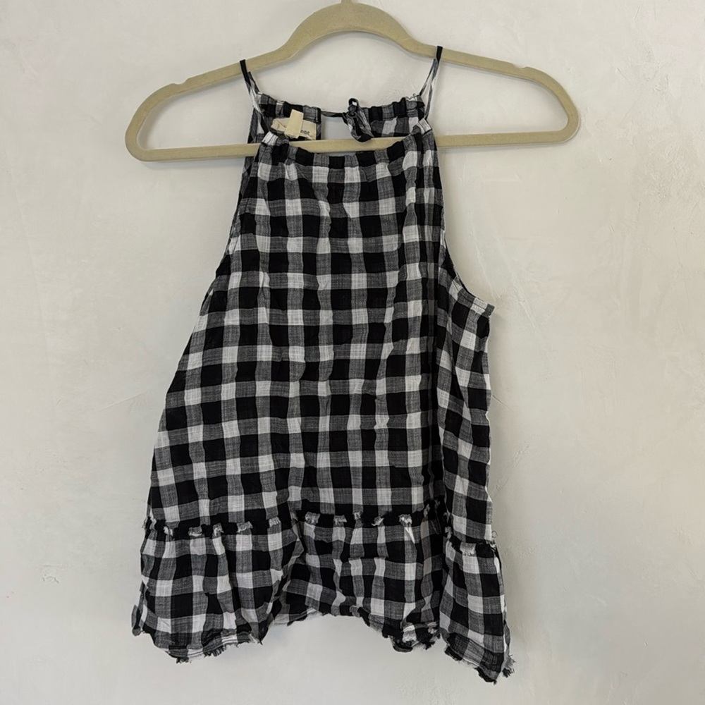 Anthropologie Cloth & Stone gingham top-Small